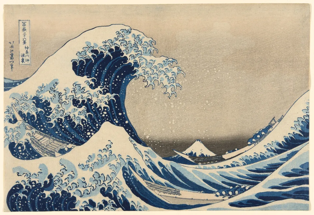 Under the Wave off Kanagawa (The Great Wave), a woodblock print by Katsushika Hokusai, 1830/33.